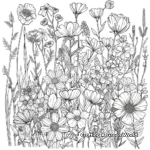 Blooming Cottage Garden Coloring Pages for Botany Lovers 1