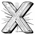 Bold Block Letter X Coloring Pages 1