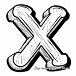 Bold Block Letter X Coloring Pages 2