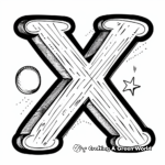 Bold Block Letter X Coloring Pages 4