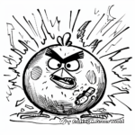 Bomb - Explosive Black Bird Angry Bird Coloring Pages 3