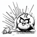Bomb - Explosive Black Bird Angry Bird Coloring Pages 4