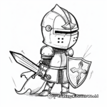 Brave Medieval Knight Coloring Pages 1