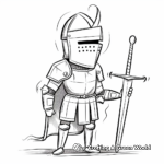 Brave Medieval Knight Coloring Pages 2