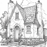 Bucolic Farmhouse Cottage Coloring Sheets 4