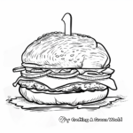 Bun-less Burger Coloring Pages for Low-Carb Dieters 1