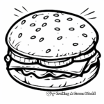 Bun-less Burger Coloring Pages for Low-Carb Dieters 4