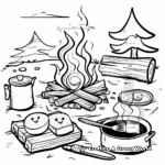 Campfire Cooking Coloring Pages 2