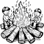 Campfire Safety Coloring Pages 1