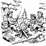 Camping in the Wilderness Coloring Pages 1