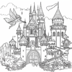 Captivating Fairy Tale Castle Coloring Pages 3