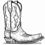 Cartoon Character Cowboy Boot Coloring Pages 1