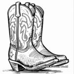Cartoon Character Cowboy Boot Coloring Pages 2