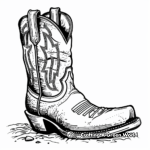 Cartoon Character Cowboy Boot Coloring Pages 3