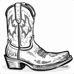 Cartoon Character Cowboy Boot Coloring Pages 4