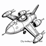 Cartoon Spaceship Coloring Pages for Kids 1