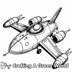 Spaceship Coloring Pages - Free &amp; Printable!
