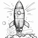 Cartoon Spaceship Coloring Pages for Kids 2