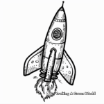 Cartoon Spaceship Coloring Pages for Kids 3