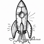 Cartoon Spaceship Coloring Pages for Kids 4