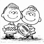 Charlie Brown and the Football Match on Thanksgiving Coloring Pages 3