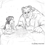 Charming Beauty and the Beast Coloring Pages 1