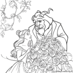 Charming Beauty and the Beast Coloring Pages 2