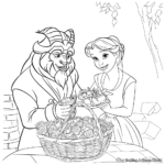 Charming Beauty and the Beast Coloring Pages 4
