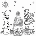 Charming Frozen Christmas Coloring Pages 2