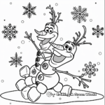 Charming Frozen Christmas Coloring Pages 4
