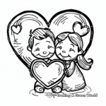 Charming Preschool Valentine's Day Heart Coloring Pages 2