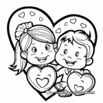 Charming Preschool Valentine's Day Heart Coloring Pages 4