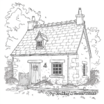 Charming Rustic Cottage Coloring Pages 1