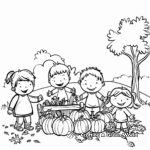 Charming Thanksgiving Fall Scenery Coloring Pages 4