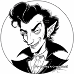 Charming Vampire Coloring Pages for Teenagers 1