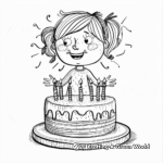 Cheerful Auntie on Her Birthday Coloring Pages 2