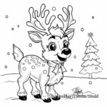 Cheerful Reindeer Coloring Pages 1