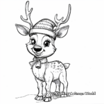 Cheerful Reindeer Coloring Pages 2