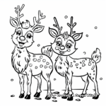 Cheerful Reindeer Coloring Pages 3