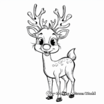 Cheerful Reindeer Coloring Pages 4
