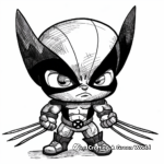 Chibi Wolverine Coloring Sheets for Children 2