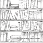 Chic Modern Bookshelf Coloring Pages 1