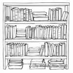 Chic Modern Bookshelf Coloring Pages 3