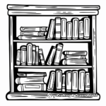 Chic Modern Bookshelf Coloring Pages 4