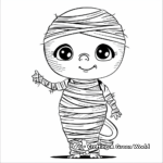 Child-friendly Cute Mummy Coloring Pages 1