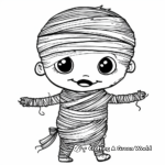Child-friendly Cute Mummy Coloring Pages 3