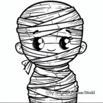 Child-friendly Cute Mummy Coloring Pages 4
