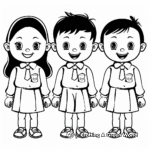 Children's School Uniform Coloring Pages 2
