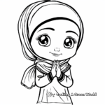 Children's Simple Eid Al-Fitr Coloring Pages 1