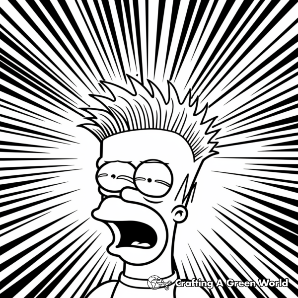 Trippy Bart Simpson Coloring Pages - Free & Printable!